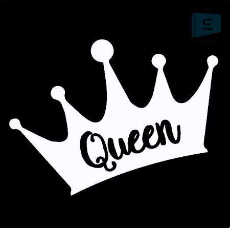 SIGN EVER Queen Logo Car Stickers Exterior for Window Sides Bumper Hood ...