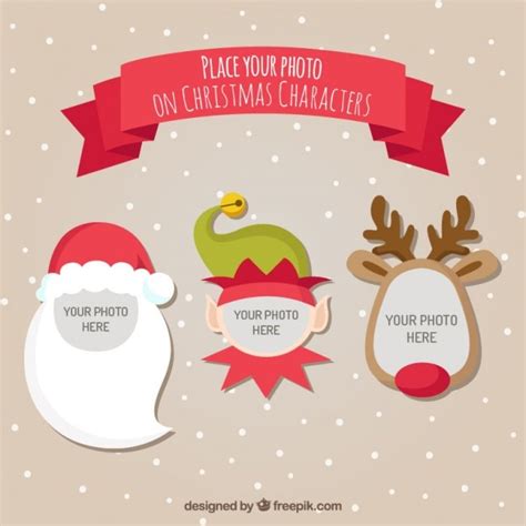 Personagens de Natal Modelos para Fotos | Vetor Grátis