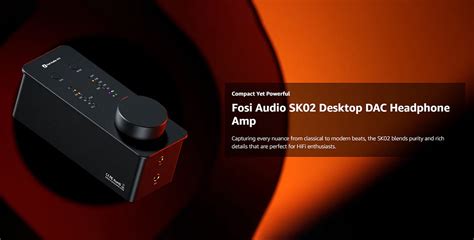 Fosi Audio SK02 ES9038Q2M Desktop DAC and Headphone Amplifier | Concept ...