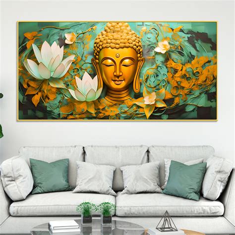 Spiritual Gautam Buddha Wall Painting for Calm Home Décor
