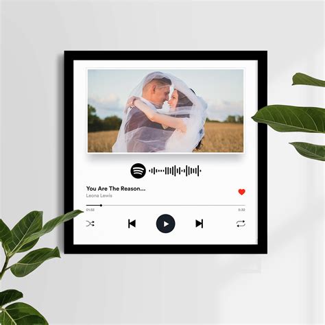Personalized Square Music Frame with Scannable Spotify QR Code – Ritwikas