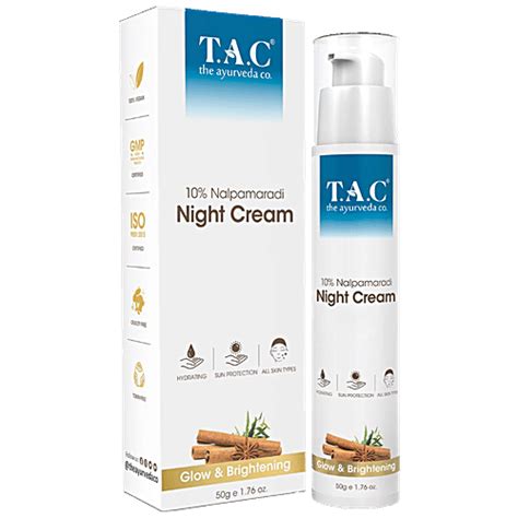 Buy TAC - The Ayurveda Co. 10% Nalpamaradi Night Cream Online at Best ...
