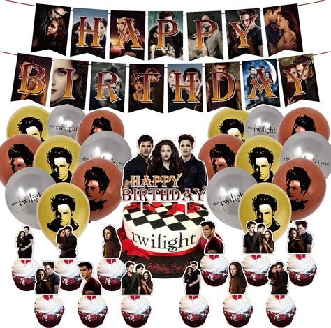 Buy 46Pcs Twilight Party Theme Supplies,Vampire Werewolf Birthday Party ...