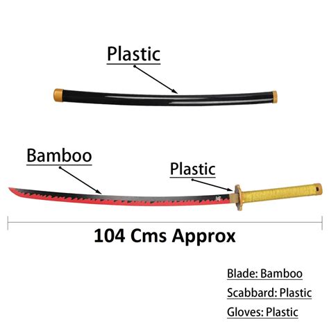 Yoriichi Nichirin Wooden Blade Katana- Demon Slayer, 104cm – Anime ...