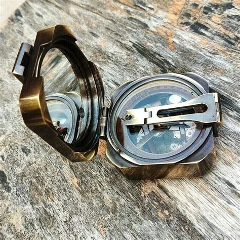 Purchase Brass Field Compass with Hinged Lid Instrument