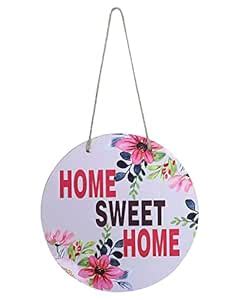 Kuber Industries Wall Hanging Quotes|Mdf Wooden Round Shaped Home Sweet ...