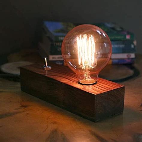 Buy Weekend Hunters Vintage Table Lamp with Toggle Switch, Wooden Night ...