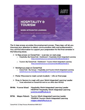 Fillable Online careerhub aut ac 12 step document - AUT Career Hub! Fax ...