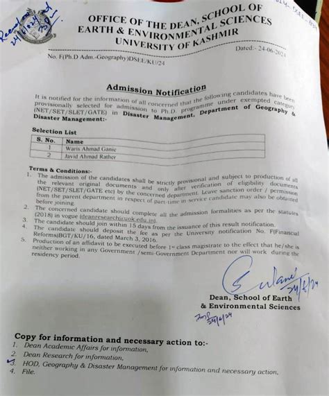 Geography & Disaster Management, University of Kashmir