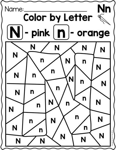 Alphabet Color THE Letter - A Dab of Glue Will Do