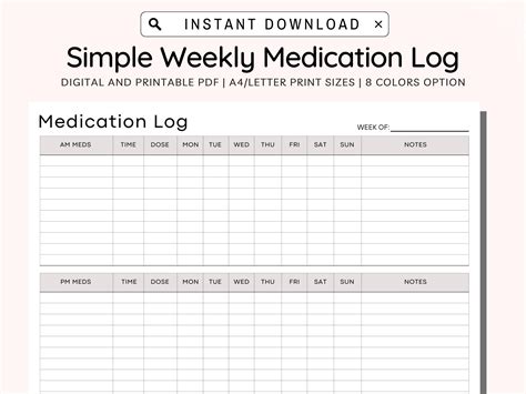 Best Medicine Tracker Printable: Stay Organized - Printables for Everyone