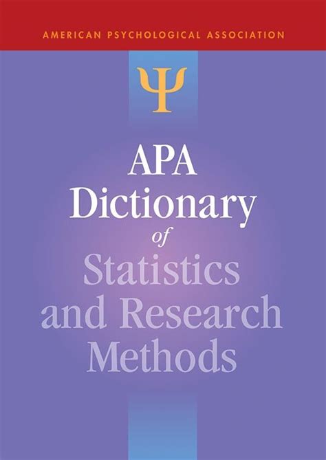 Buy APA Dictionary of Statistics and Research Methods (APA Reference ...