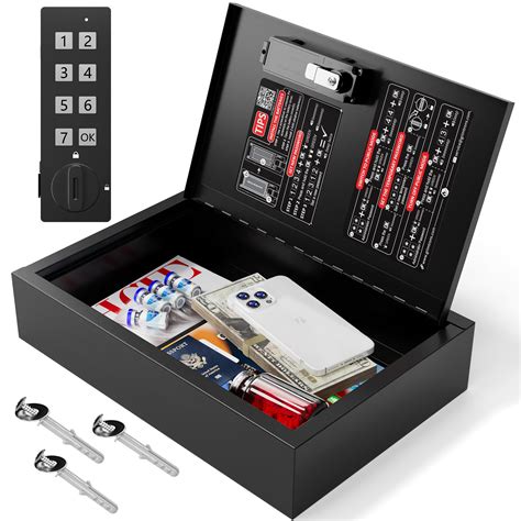 Grimtron Fireproof Lock Boxes for Personal Items, Electronic Small Safe ...