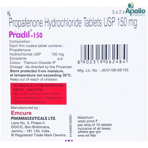 Pradil 150 Tablet 10's Price, Uses, Side Effects, Composition - Apollo ...