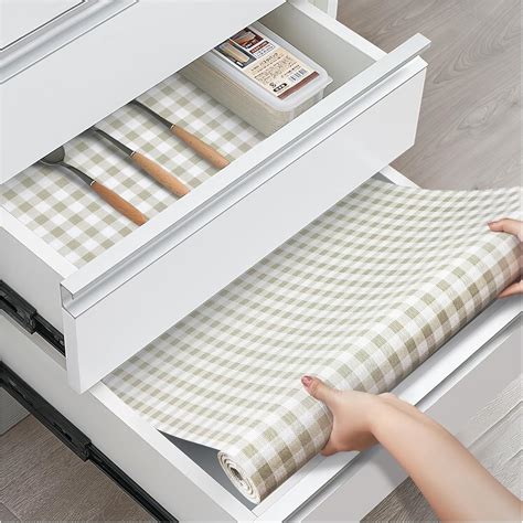 Amazon.com - ALIUNI Drawer and Shelf Liner, Non-Slip Kitchen Cabinet ...