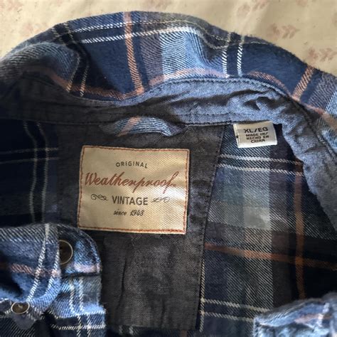 Blue and white flannel shirt #flannel | Depop