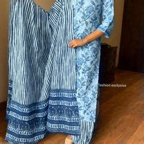 Indigo Bagru Hand Block Print Kurta, Pant & Dupatta Set – Sukriti Store