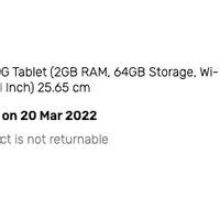 Tatacliq — Tablet not delivered