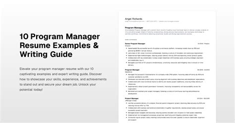 Image result for Program Manager Resume Examples
