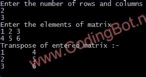 Image result for Transpose of the Matrix Code