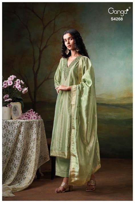 Jasmira S4268 Ganga Pure Bemberg Unstitched Suits – Heriska