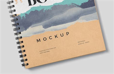 Kraft Paper Notebook Mockup – Spiral Bound Design | ZippyPixels