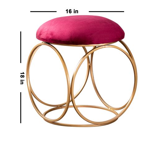 Buy Maroon Metallic Stool Online In India at Best Prices | Nestroots