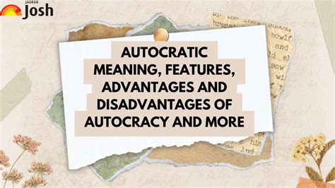 Autocratic: Meaning, Features, Advantages And Disadvantages of ...
