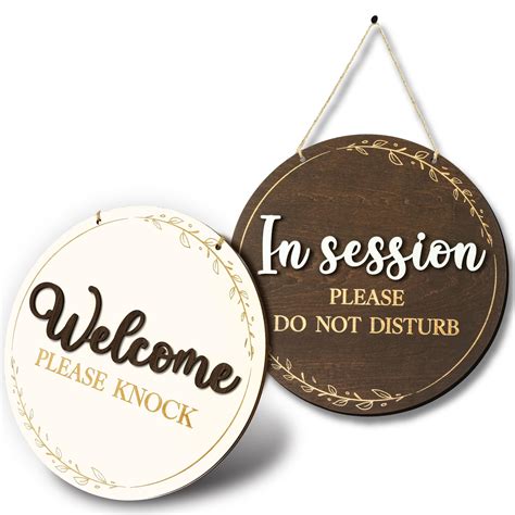 Woodamore In Session Door Sign For Therapists - Please Do Not Disturb ...