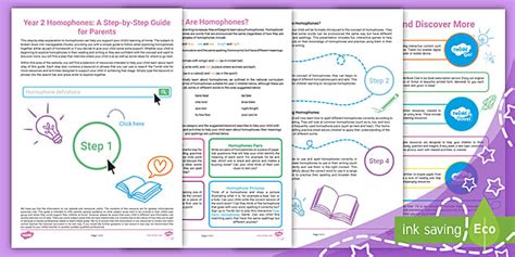 Year 2 Homophones: A Step-by-Step Guide for Parents