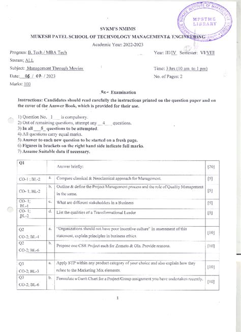 Management through Movies Bx Jk BV 0Ah J - Strategic Management - Studocu