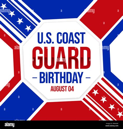 U.S. Coast Guard Birthday background design with colorful shapes and ...