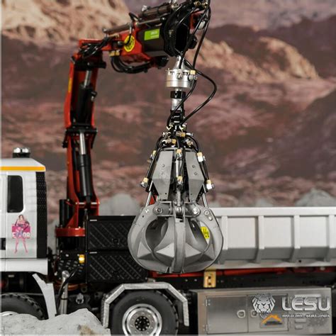 scm-modellbau - Lesu hydraulischer Schrott Greifer und Rotator für Kr ...