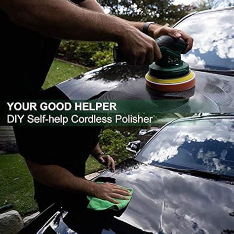 Cordless Car Buffer Polisher 12V Lithium Rechargeable Battery Brushless ...