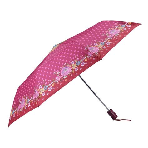 Clownfish Polka Dot Umbrella, Fold Auto (Pink/maroon) – The Clownfish
