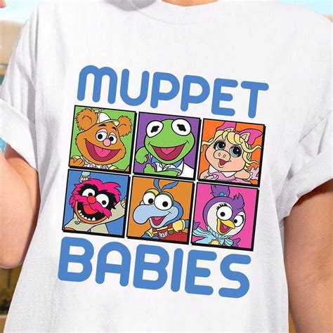 Disney The Muppet Babies Squares Boxed Up Portrait Funny Shirt, The ...