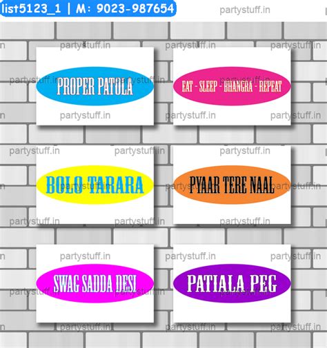 Punjabi speech bubbles Cards in Punjab theme