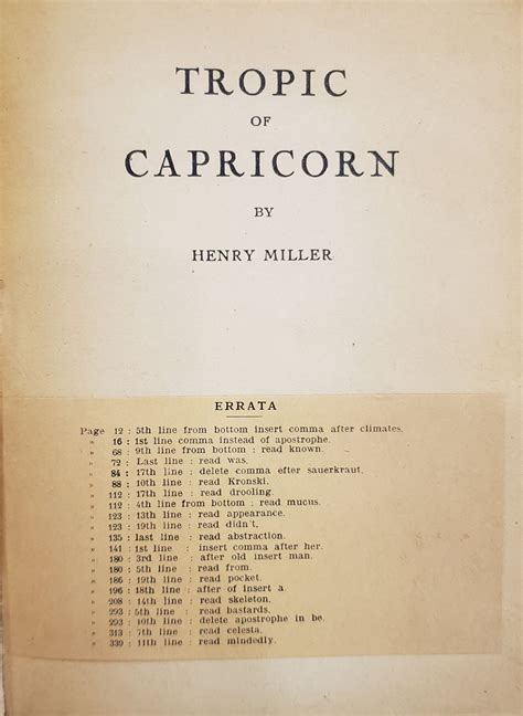 Tropic of Capricorn | Henry Miller