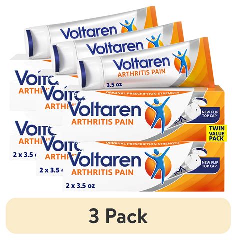 (3 pack) Voltaren Arthritis Pain Gel - Diclofenac Sodium Topical Gel, 1 ...