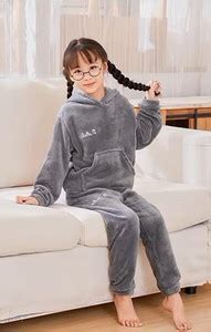 Stem Rope Boys & Girls Solid Grey Night Suit Set Price in India - Buy ...