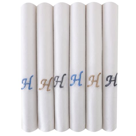 Buy Bonjour Men's White Cotton Handkerchief With Alphabetical Initial ...