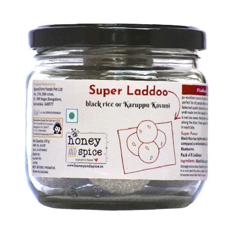 Honey and Spice Black Rice & Karuppu Kavuni Super Laddoo, Healthy and ...