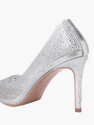 Carvela Lovebird Vinyl High Heel Court Shoes, Silver