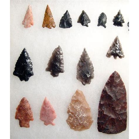 Framed Native American Arrowheads // Set of 25 - Ancient Resource ...