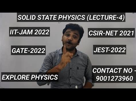 Solid State Physics: Miller Bravais Indices, Interplanar Spacing Video ...