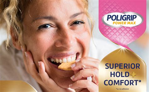Poligrip Denture Adhesive Power Max Hold Plus Comfort Denture Adhesive ...