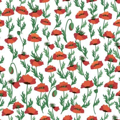 Image result for Poppy Flower Pattern