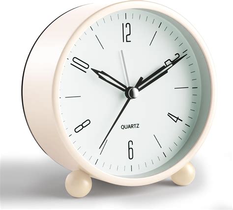 Buy Kadio Analog Alarm Clock, 4 inch Super Silent Non Ticking Small ...