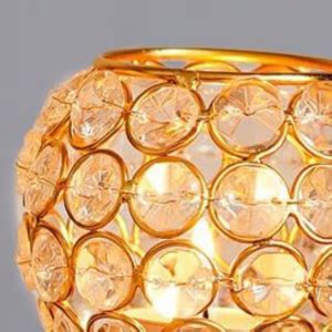 Buy Flawless Karigari Pack of 2 Premium Crystal Rose Brass Candle ...