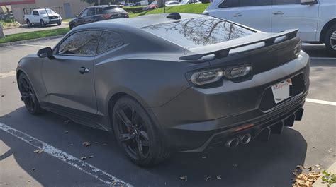 Matte Black Car Paint Camaro